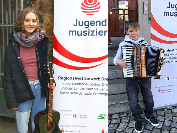 Auf den Fotos sind Schüler und Schülerinnen zu sehen die am Reigionalwettbewerb "Jugend musiziert" teilgenommen haben.